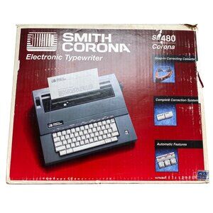 Smith Corona SL 480 Electronic Typewriter With Accessories & Carbon Paper